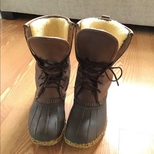 LL Bean boots 10” shearling-lined